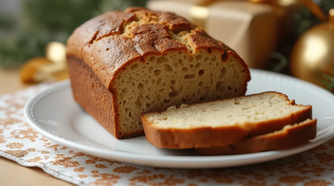 Homemade limpa bread to send someone, Swedish rye bread loaf with molasses and orange zest, perfect gift for shipping