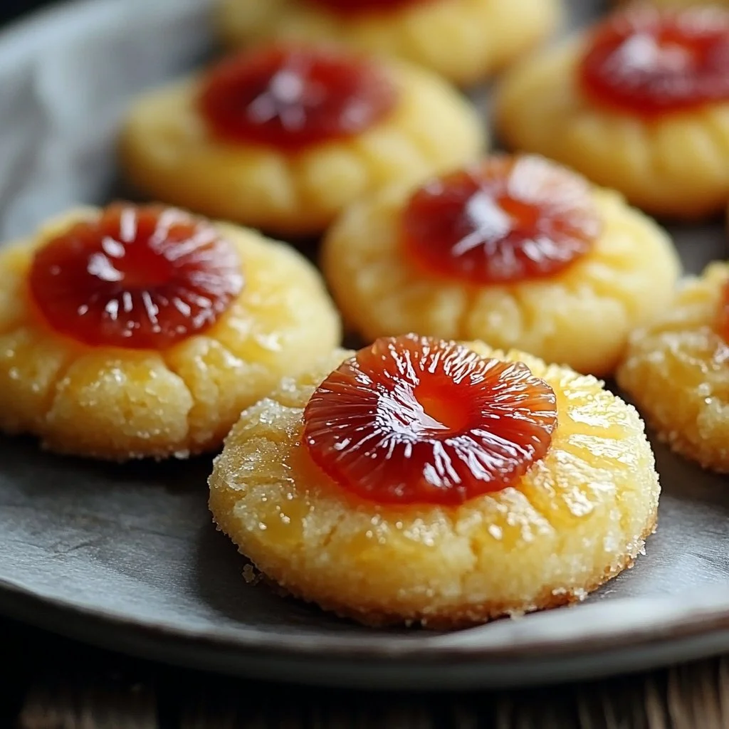 Delicious Pineapple Upside Down Sugar Cookies with a tropical twist