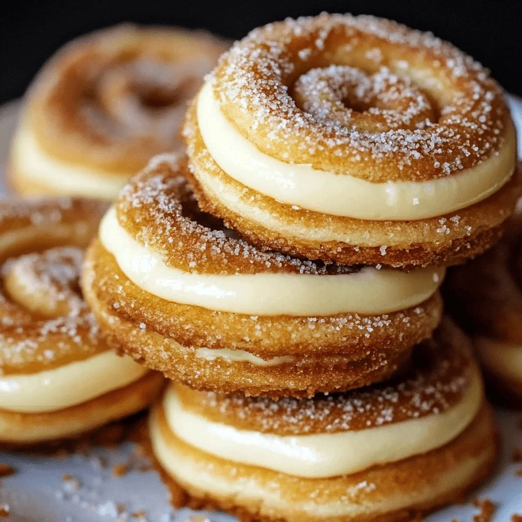 Delicious churro cheesecake cookies with a cinnamon-sugar topping