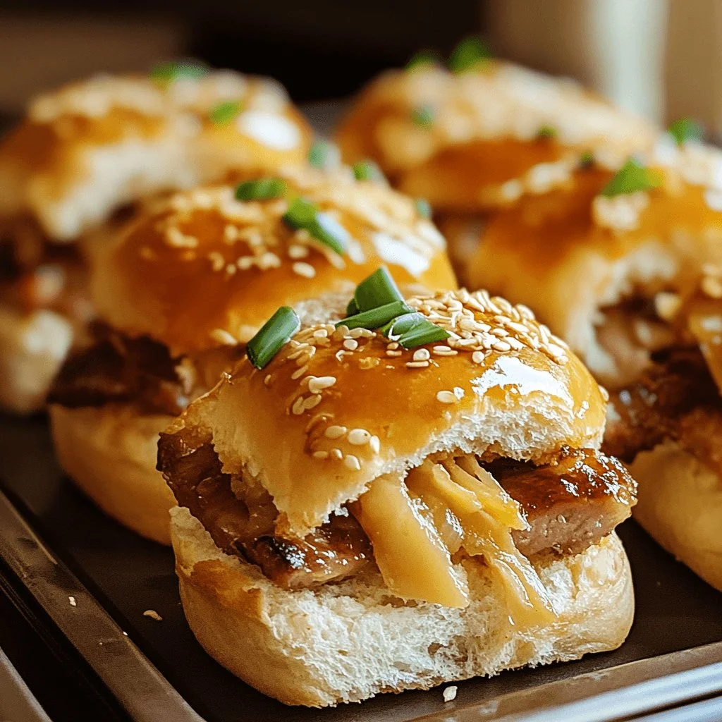 Hawaiian Roll Sliders topped with savory ingredients in sweet rolls
