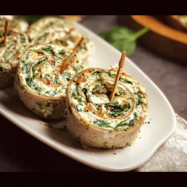 Delicious spinach dip pinwheels recipe for a tasty appetizer