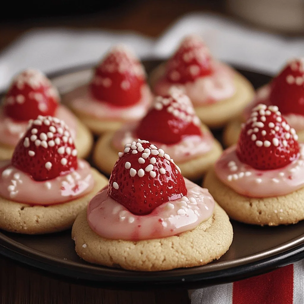 Delicious Strawberry Kiss Cookies with vibrant colors and sweet flavors