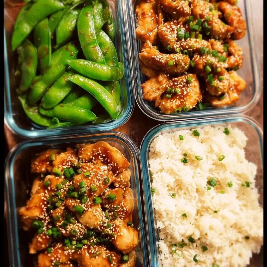 Delicious teriyaki chicken meal prep boxes ready for the week