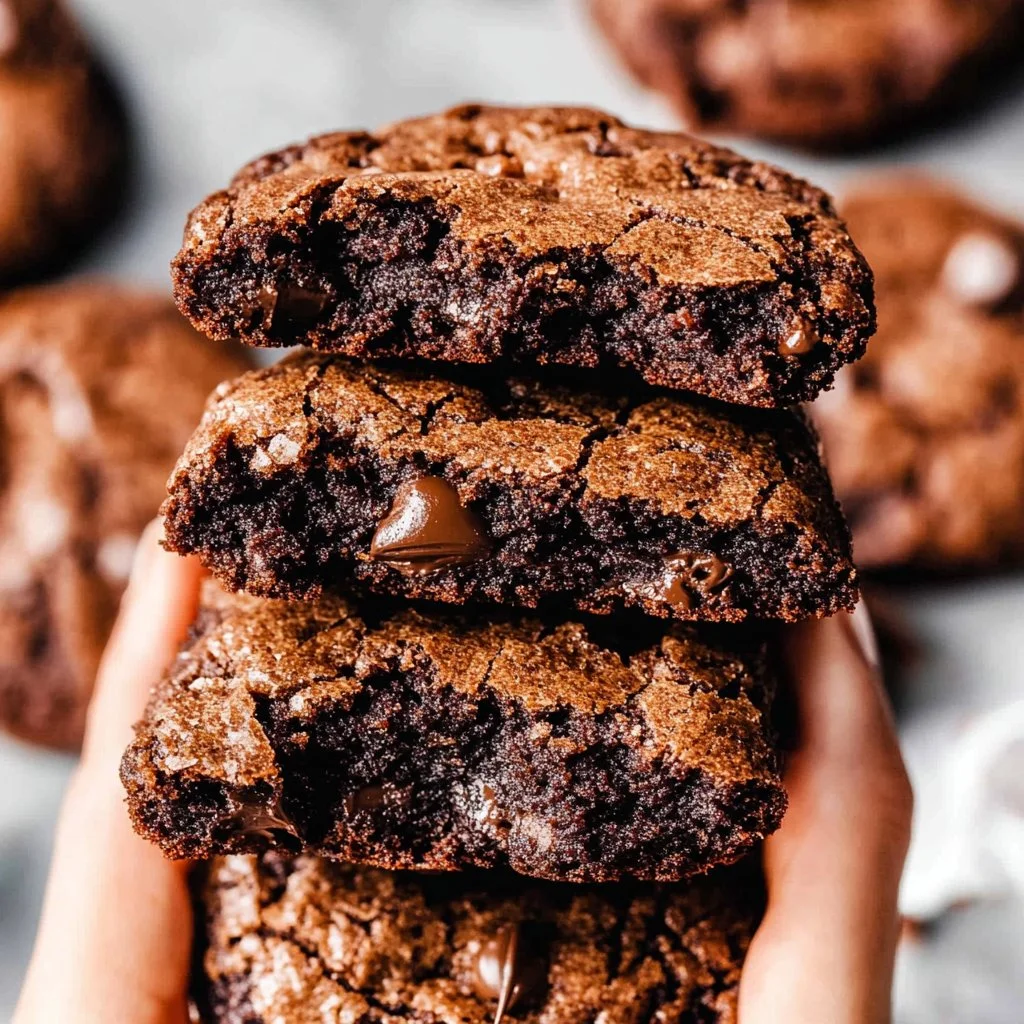 Delicious fudgy chewy browkies featuring a rich chocolate brownie base and a chewy cookie layer.