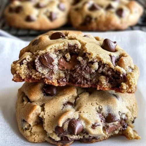 Delicious homemade chocolate chip cookies on a cooling rack.