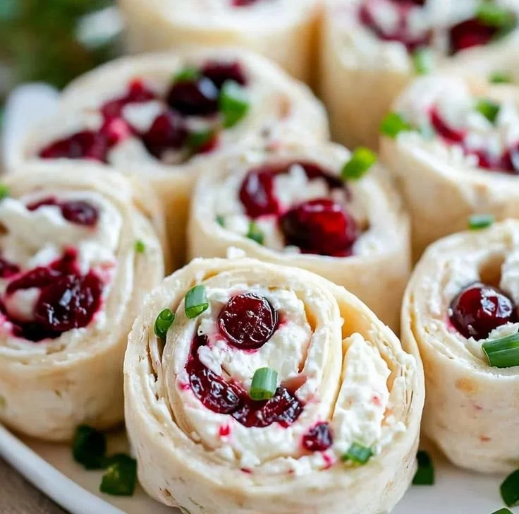 Festive Christmas Cranberry Roll Ups for holiday celebrations