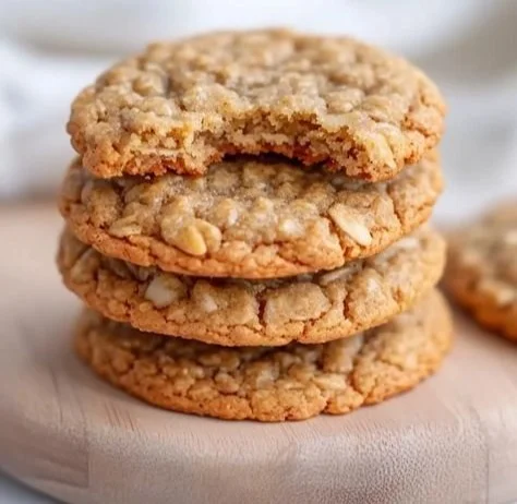 Delicious homemade honey oatmeal cookies on a cooling rack.