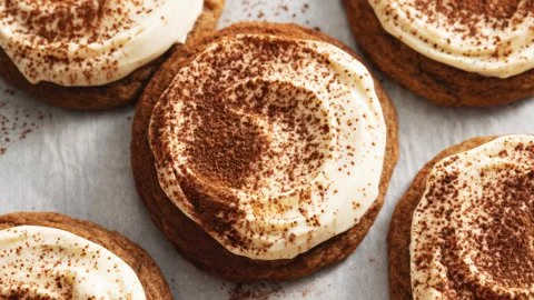 Delicious tiramisu cookies with coffee and mascarpone flavors