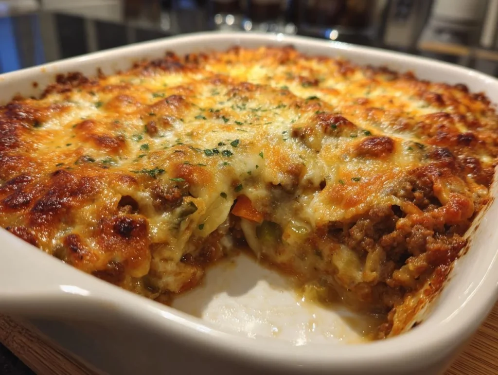 Delicious Ultimate Hobo Casserole recipe with mixed ingredients for a hearty meal